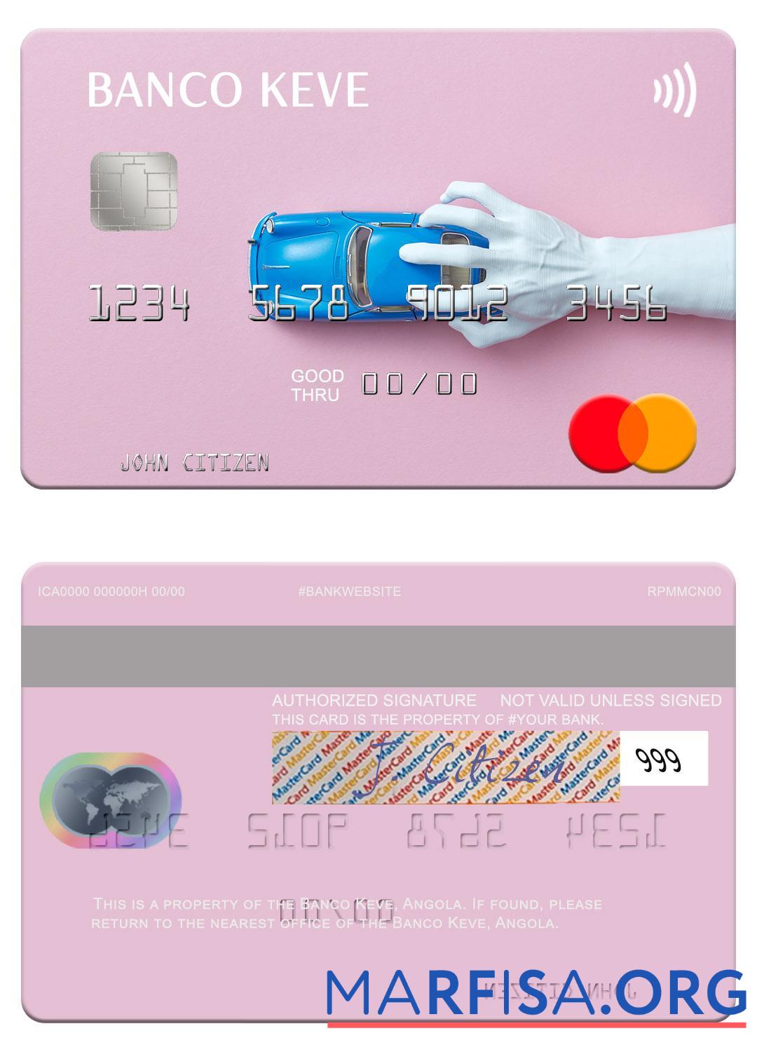 Blank Angola Banco Keve mastercard download for verification